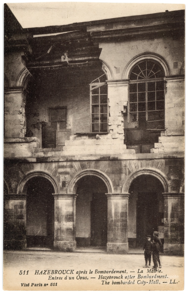 Hazebrouck après le bombardement - La Mairie