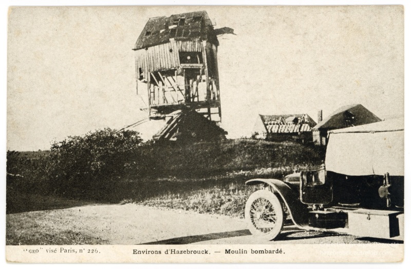 Environs d'Hazebrouck - Moulin bombardé