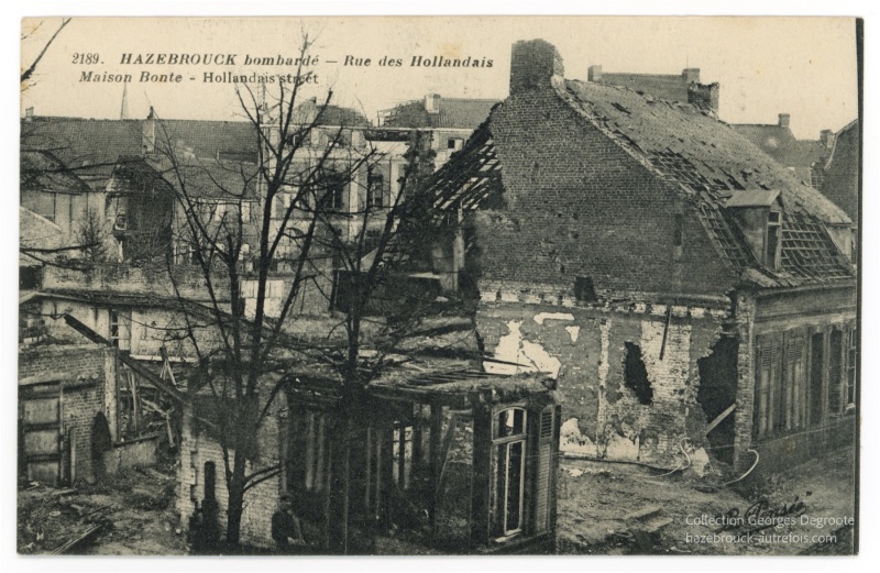 Hazebrouck bombardé - Rue des Hollandais