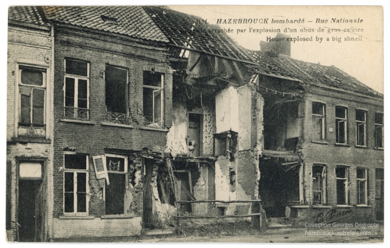 Hazebrouck bombardé - Rue Nationale