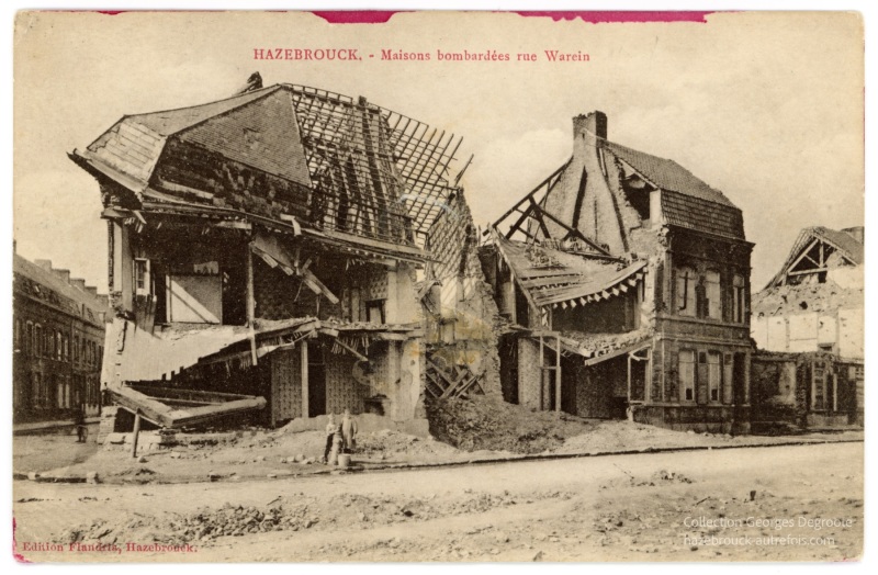 Maisons bombardées rue Warein