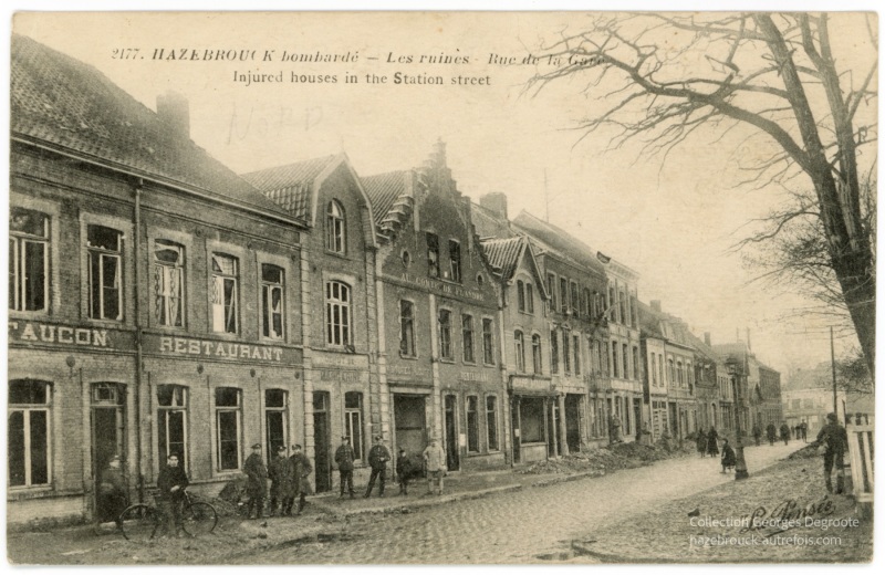 Hazebrouck bombardé - Les ruines - Rue de la Gare