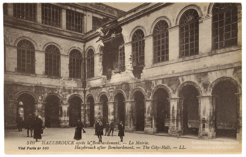 Hazebrouck après le bombardement - La Mairie