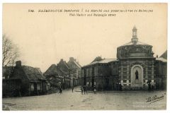 Hazebrouck bombardé - Le Marché au poissons et rue de Rubecque