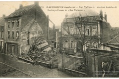 Hazebrouck bombardé - Rue Nationale Maison bombardé