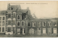 Hazebrouck bombardé - Maisons bombardés sur la Grand' Place