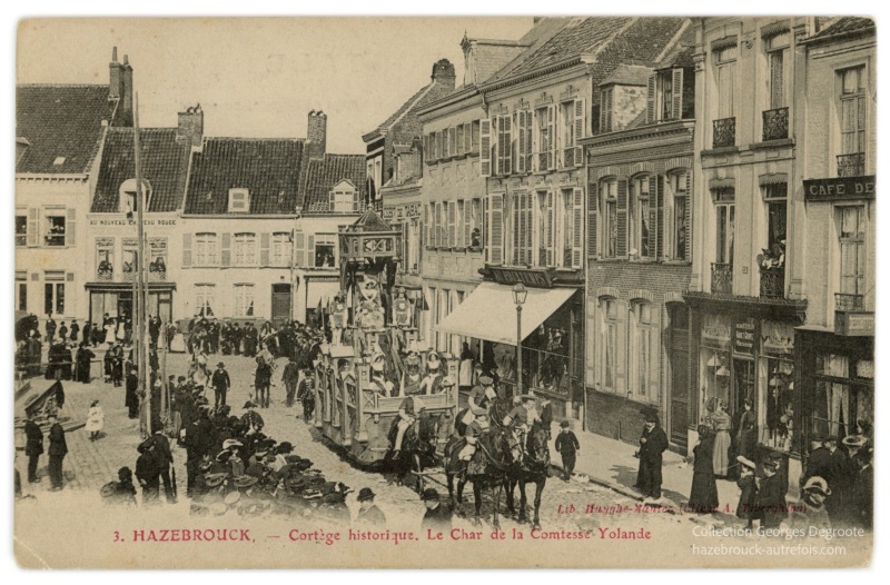 Cortège historique. Le char de la Comtesse Yolande